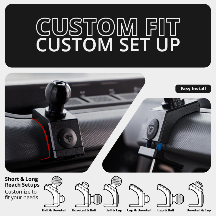 LINK™ 20LITE Phone Mount With Top Dash Clip | 2" Arm | 2021-2026 Ford Bronco | 6th Generation | (NOT FOR LEATHERETTE STITCHED DASH)