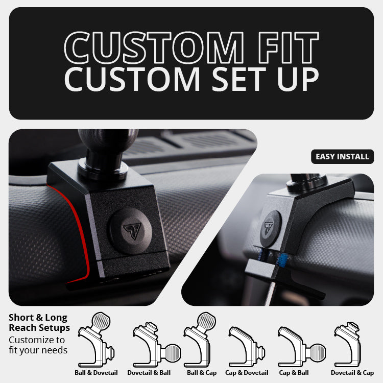 LINK™ Magnetic Phone Mount With Top Dash Clip | 2" Arm | 2021-2026 Ford Bronco | 6th Generation | (NOT FOR LEATHERETTE STITCHED DASH)