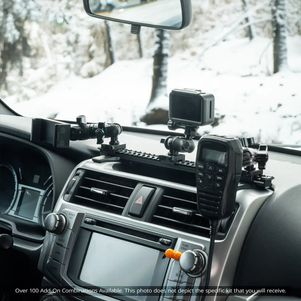 TRAXX™ - Assault Track Picatinny Dash Bracket With MagSafe Phone & GoPro/Action Camera Mount | 2010-2024 Toyota 4Runner