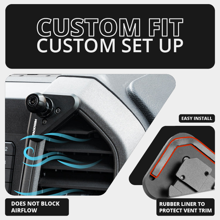 LINK™ Vent Mount Bracket With Qi2/MagSafe Charging and Cooling Phone Holder | Choose Your Arm Length | ‘15-‘20 Ford F-150, ‘17-‘22 Super Duty, ‘18-‘21 Expedition (See Compatibility Info For Year/Trim Details)