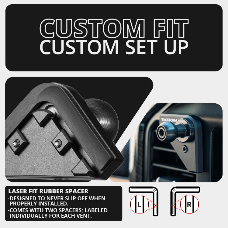 LINK™ Vent Mount Bracket With Magnetic Phone Holder | Choose Your Arm Length | 2021-2026 Ford F-150/Raptor & 2023-2026 Ford Super Duty