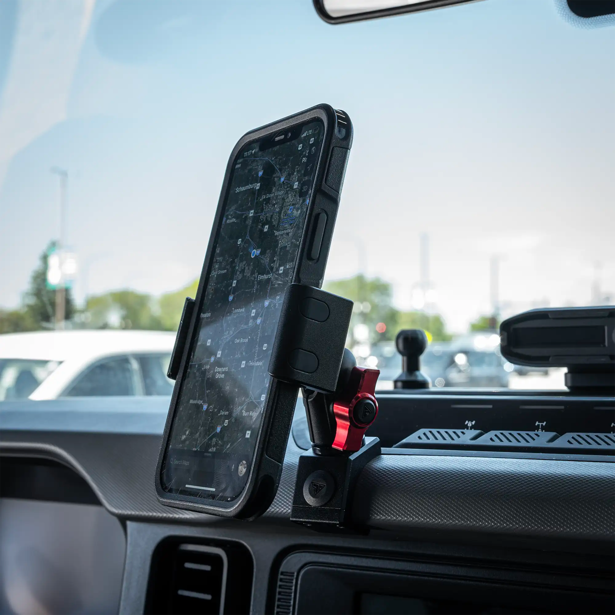 LINK™ 20LITE Phone Mount With Top Dash Clip | 2" Arm | 2021-2026 Ford Bronco | 6th Generation | (NOT FOR LEATHERETTE STITCHED DASH)