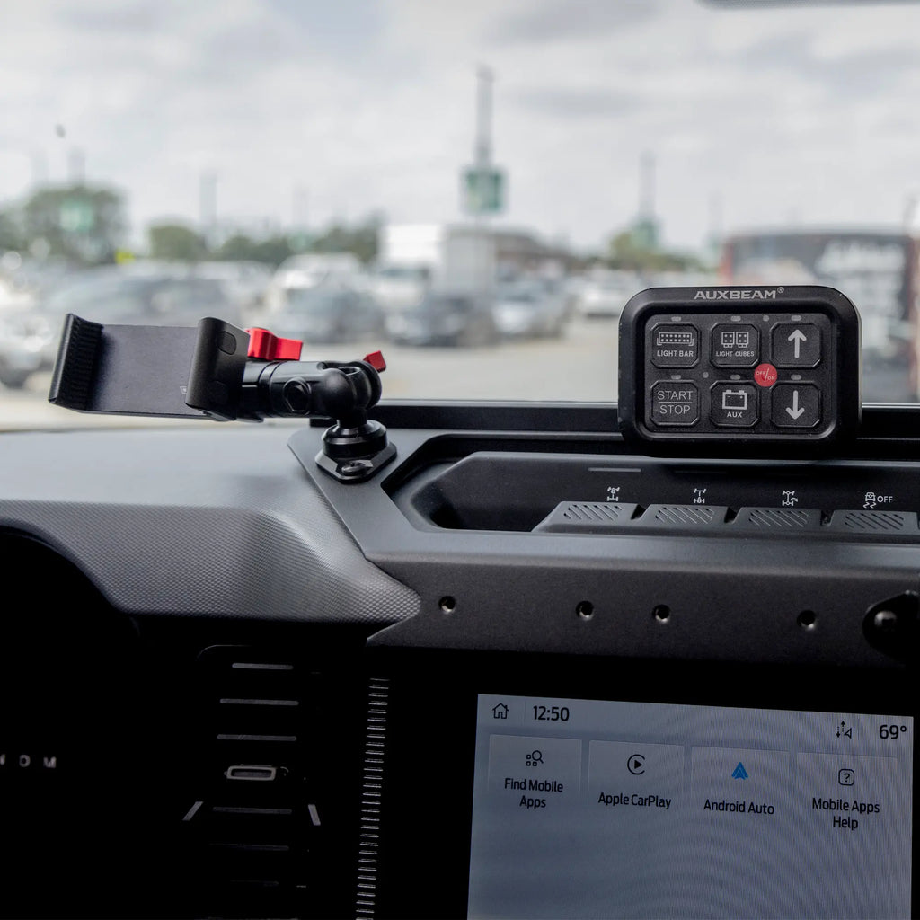 Expedition Essentials Dash Mount With Dual 20LITE Phone Holders | 2021-2025 Ford Bronco & Bronco Raptor (Non-Sport)