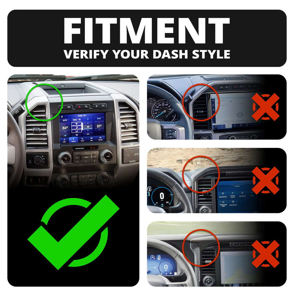 TRAXX™ - Slim Track Dash Bracket With 20LITE Phone Mount | ‘15-‘20 Ford F-150, ‘17-‘22 Super Duty, ‘18-‘21 Expedition (See Compatibility Info For Year/Trim Details)