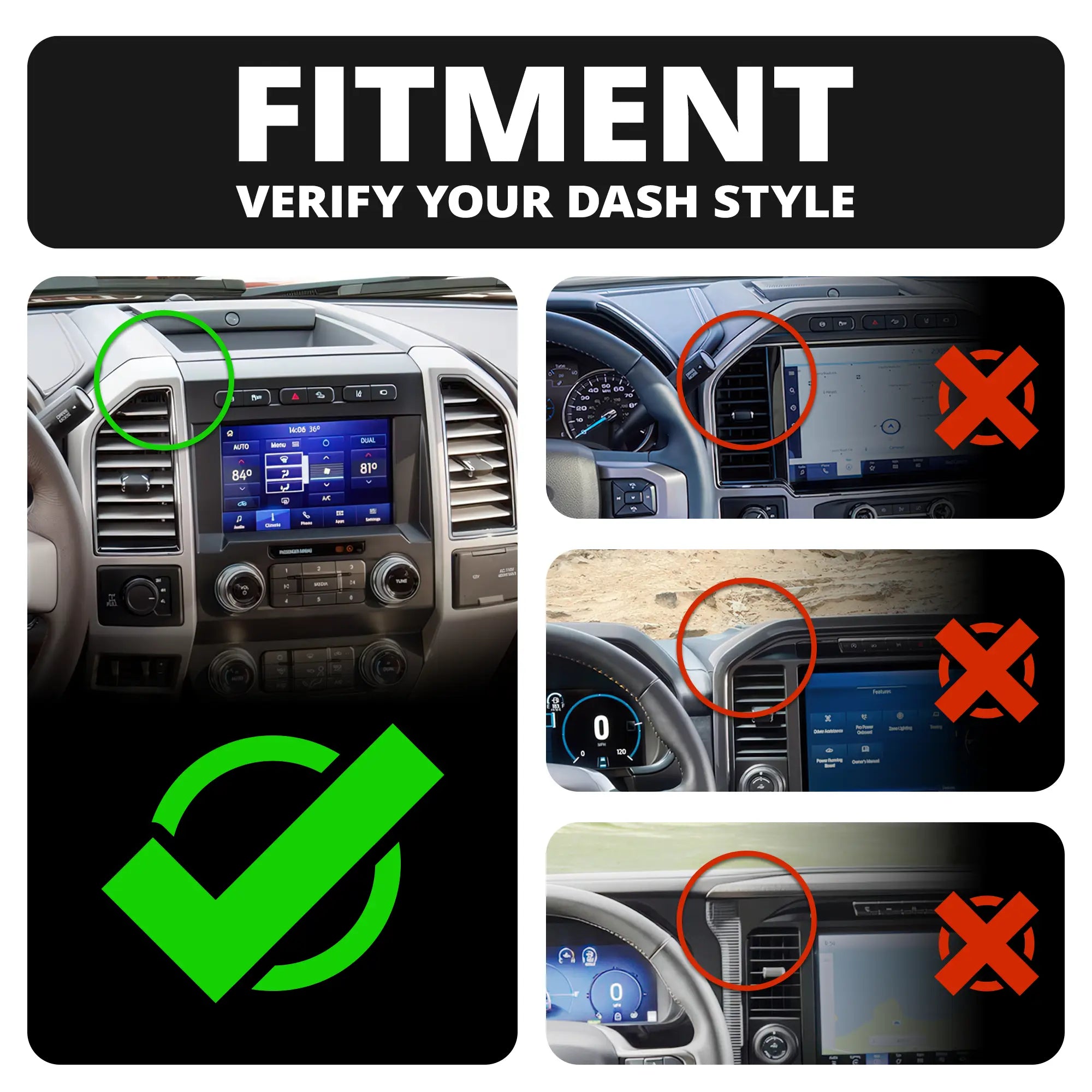 TRAXX™ - Slim Track Dash Bracket With Dual 20LITE Phone Mounts | ‘15-‘20 Ford F-150, ‘17-‘22 Super Duty, ‘18-‘21 Expedition (See Compatibility Info For Year/Trim Details)