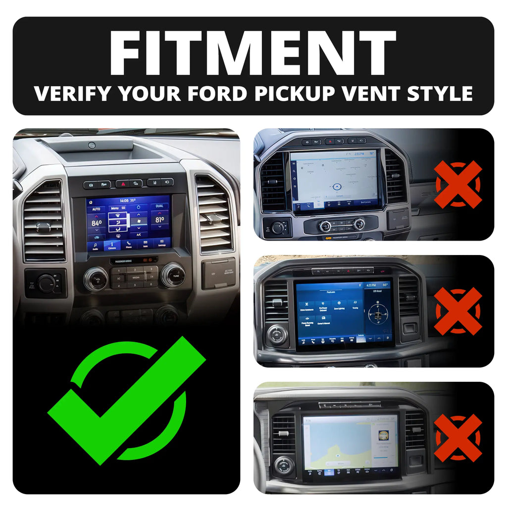 LINK™ Vent Mount Bracket | ‘15-‘20 Ford F-150, ‘17-‘22 Super Duty, ‘18-‘21 Expedition (See Compatibility Info For Year/Trim Details)
