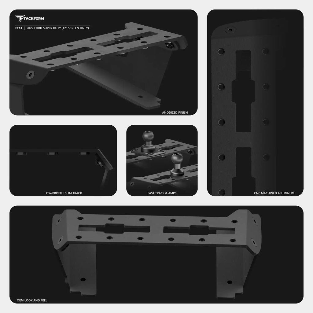TRAXX™ - Fast Track Dash Bracket With 20LITE Phone & Tablet Mounts | 2022 Ford Super Duty (Compatible With 12” Screen ONLY)