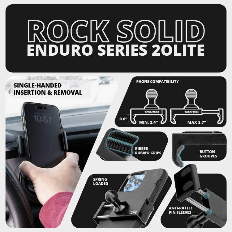 LINK™ Vent Mount Bracket With 20LITE Phone Holder | ‘15-‘20 Ford F-150, ‘17-‘22 Super Duty, ‘18-‘21 Expedition (See Compatibility Info For Year/Trim Details) | Choose Your Arm Length