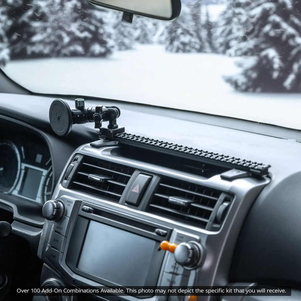 TRAXX™ - Assault Track Picatinny Dash Bracket With MagSafe Phone & CB Mic Holder | 2010-2024 Toyota 4Runner