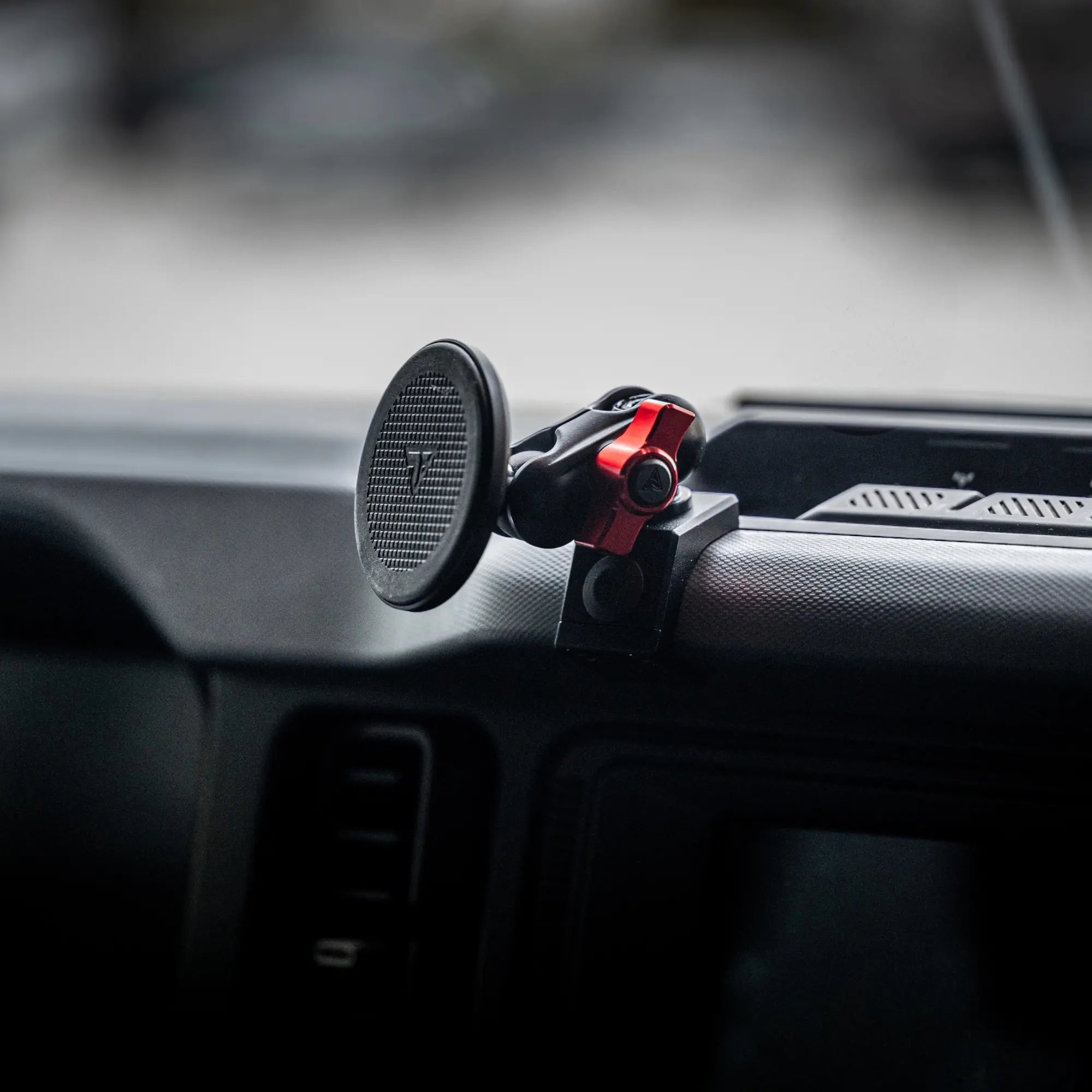 LINK™ Qi2/MagSafe  Charging and Cooling Phone Mount With Top Dash Clip | 2" Arm | 2021-2026 Ford Bronco | 6th Generation | (NOT FOR LEATHERETTE STITCHED DASH)