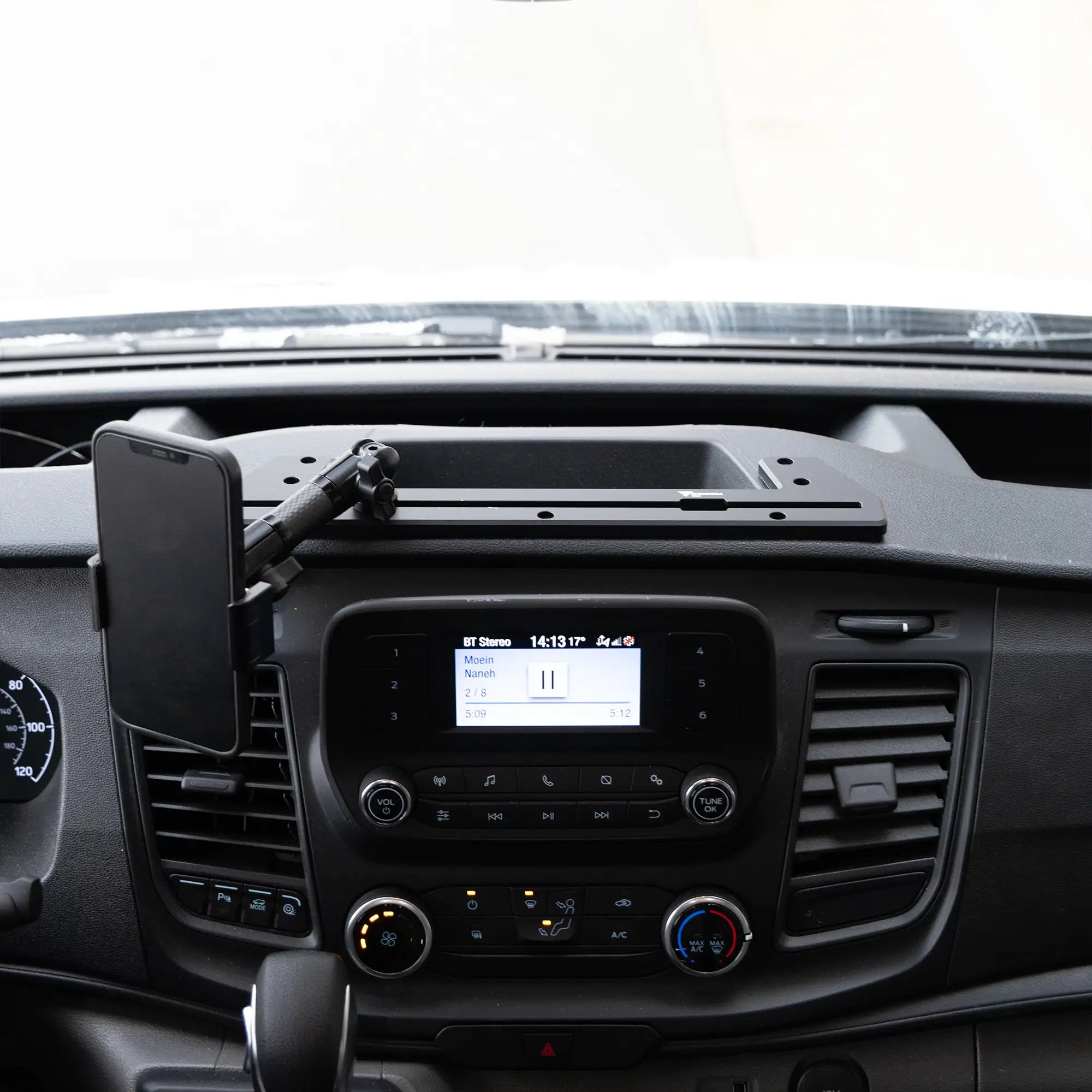 TRAXX™ - Slim Track Dash Bracket With 20LITE Phone Mount | 2020+ Ford Transit (Not Compatible With Transit Connect)