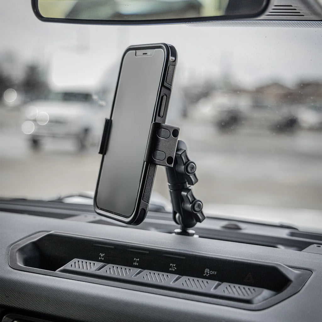 LINK™ Phone Mount | Accessory Ready Dash and Grab Handle Compatible | 2021+ Ford Bronco | 3.5" Arm
