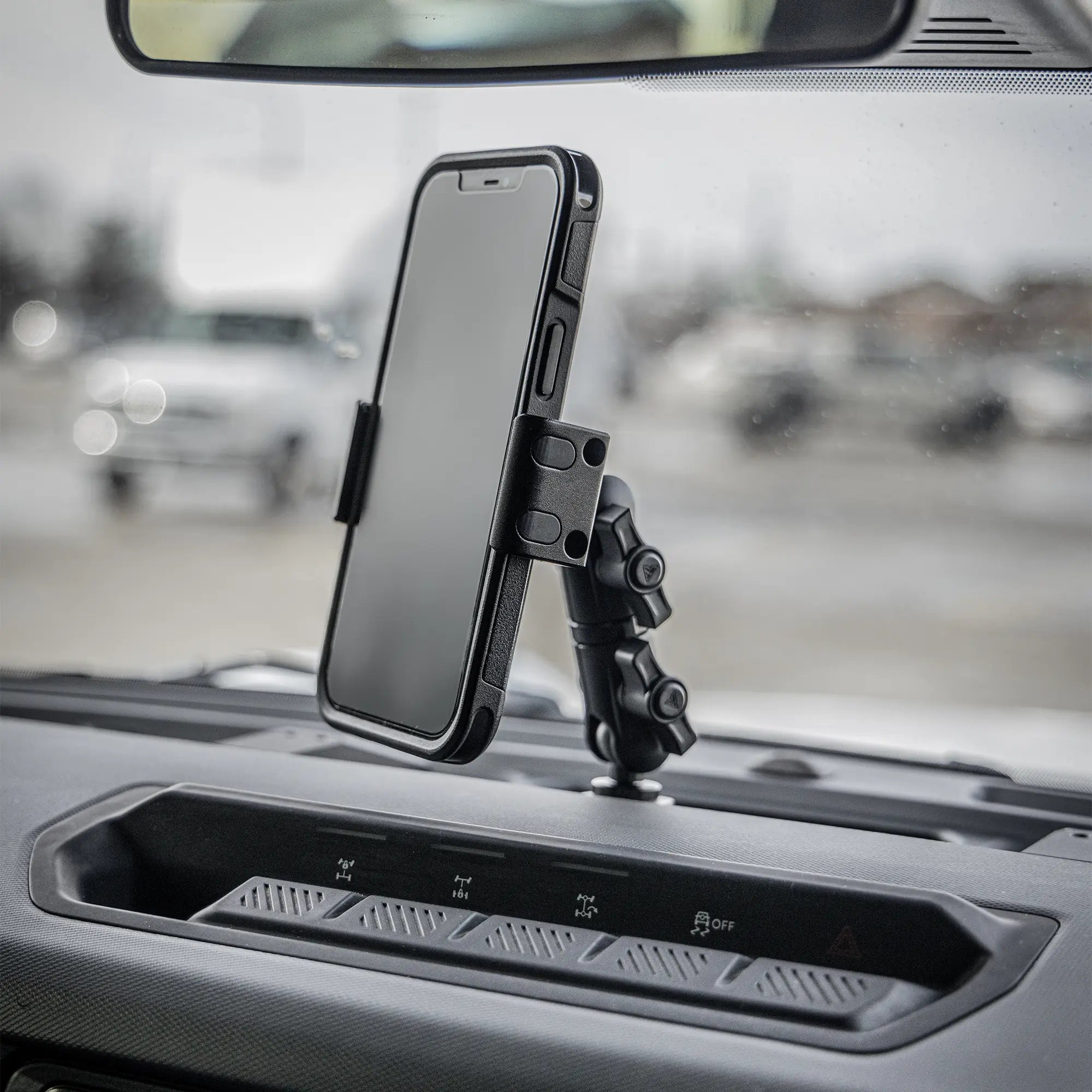 LINK™ Phone Mount | Accessory Ready Dash and Grab Handle Compatible | 2021+ Ford Bronco | 3.5" Arm