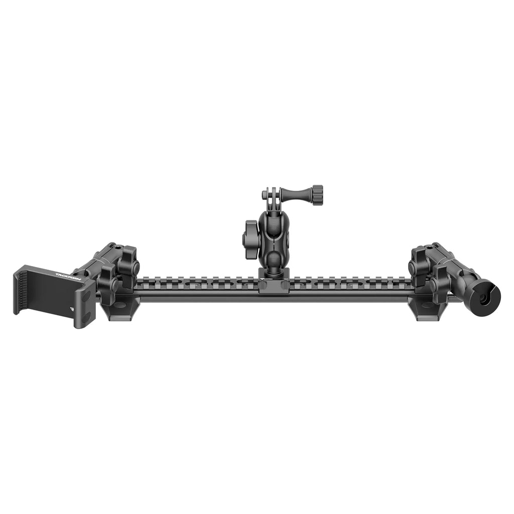 TRAXX™ - Assault Track Picatinny Dash Bracket With 20LITE Phone, Midland Magnetic Radio Microphone Mount, & GoPro Action Camera Holder | 2010-2024 Toyota 4Runner