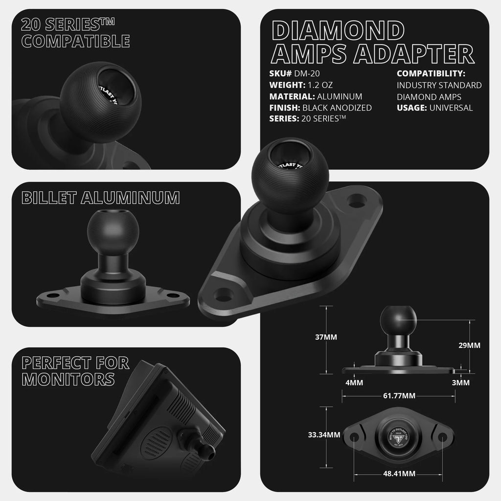 Expedition Essentials Dash Mount With 20LITE Phone Holder | 2021-2025 Ford Bronco & Bronco Raptor (Non-Sport)