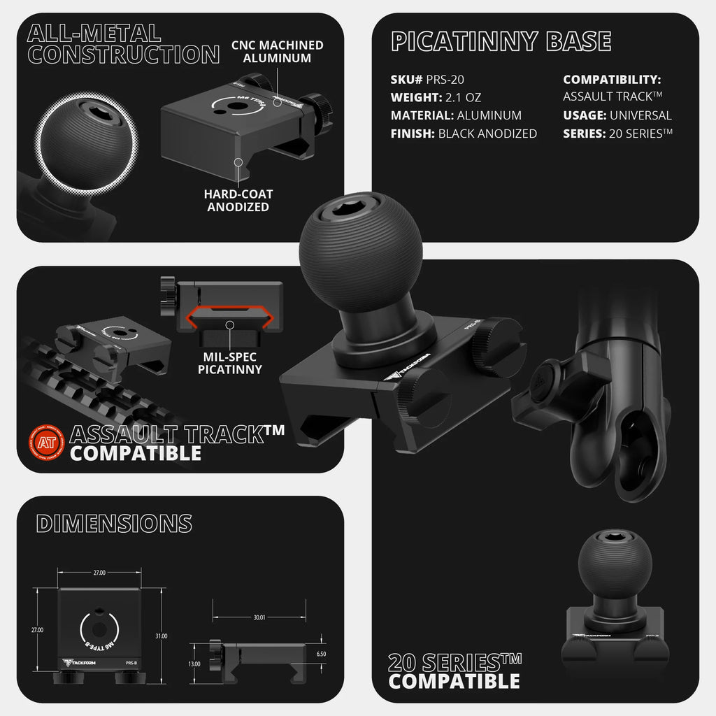 TRAXX™ - Assault Track Picatinny Dash Bracket With MagSafe Phone Mount | 2010-2024 Toyota 4Runner