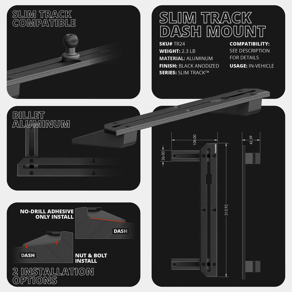 TRAXX™ - Slim Track Dash Bracket With MagSafe Phone Mount | 2023-2026 Ford Super Duty (F-250 Through F-600)