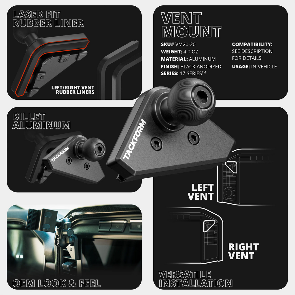 LINK™ Vent Mount Bracket With MagSafe (Non-Charging) Phone Holder | Choose Your Arm Length | 2021-2026 Ford F-150/Raptor & 2023-2026 Ford Super Duty