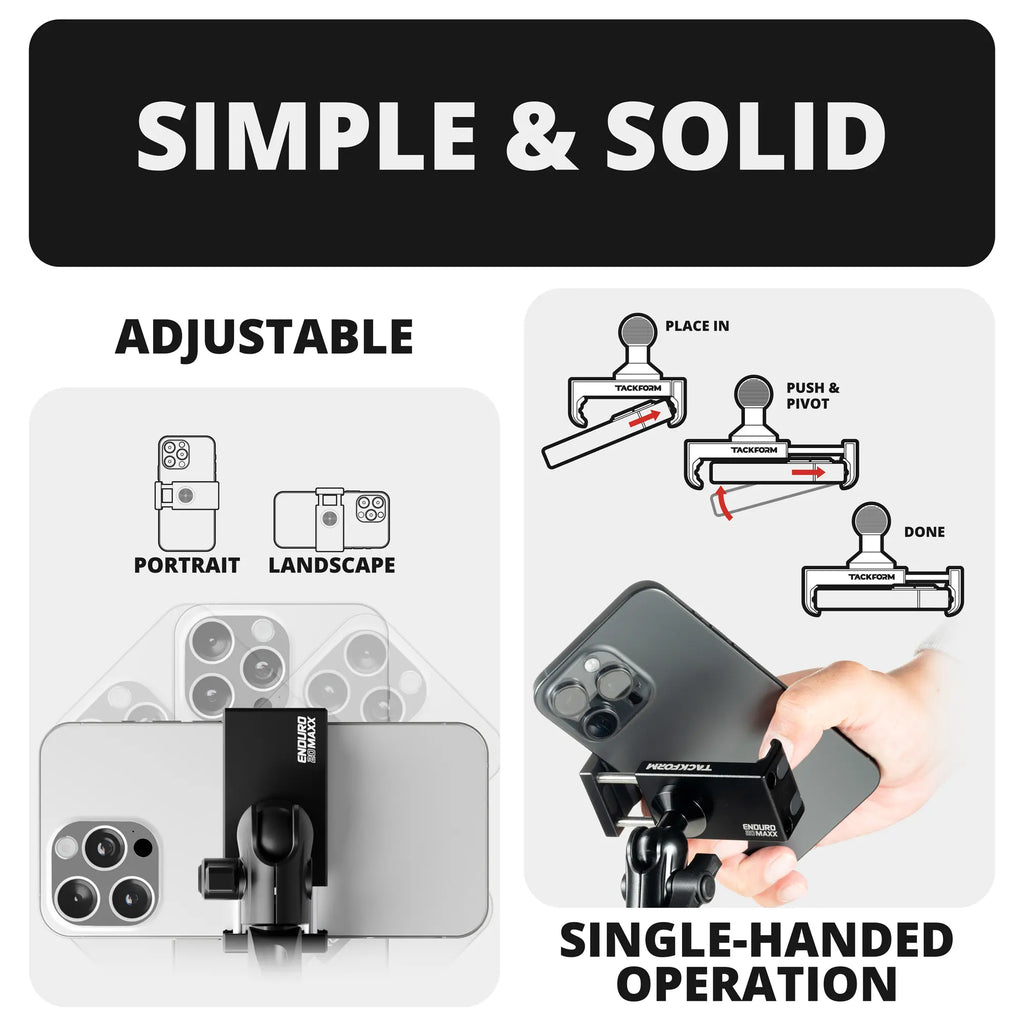 TRAXX™ - Fast Track Dash Bracket With Dual 20LITE Phone Mounts | 2022 Ford Super Duty (Compatible With 12” Screen ONLY)
