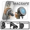 Qi2.2/MagSafe Charging & Cooling Phone Holder | TRAXX™ - Slim Track Base | 3.5" DuraLock Arm