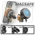 Qi2.2/MagSafe Charging & Cooling Phone Holder  | TRAXX™ - Slim Track Base | 2" DuraLock Arm