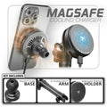 Qi2.2/MagSafe Charging & Cooling Phone Holder  | TRAXX™ - Slim Track Base | 6" DuraLock Arm
