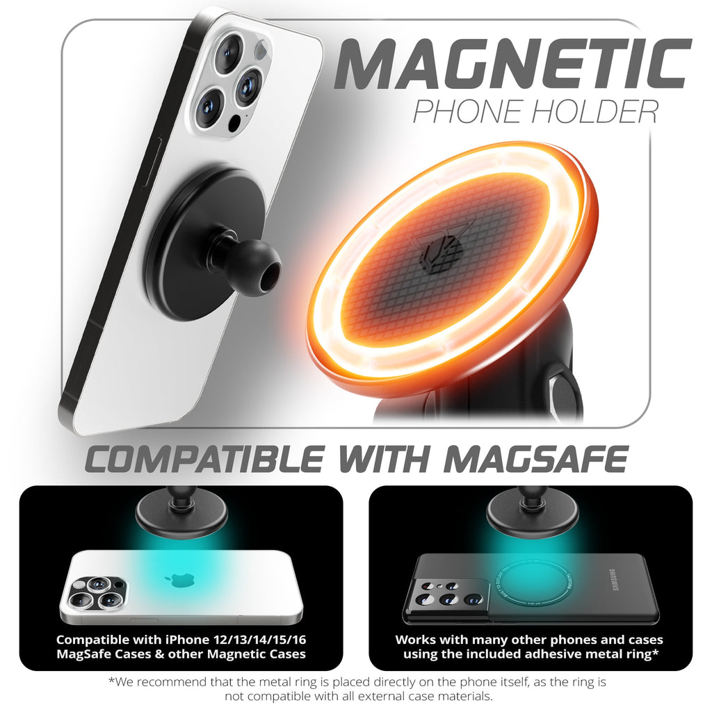 LINK™ MagSafe Phone Mount With Top Dash Clip | 2" Arm | 2021-2026 Ford Bronco | 6th Generation | (NOT FOR LEATHERETTE STITCHED DASH)