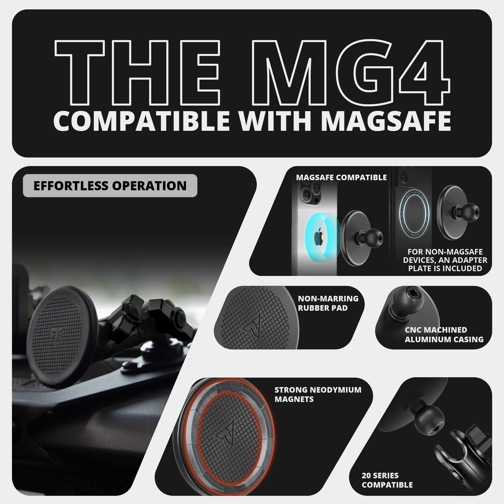 Expedition Essentials Dash Mount With MagSafe Phone Holder | 2021-2025 Ford Bronco & Bronco Raptor (Non-Sport)