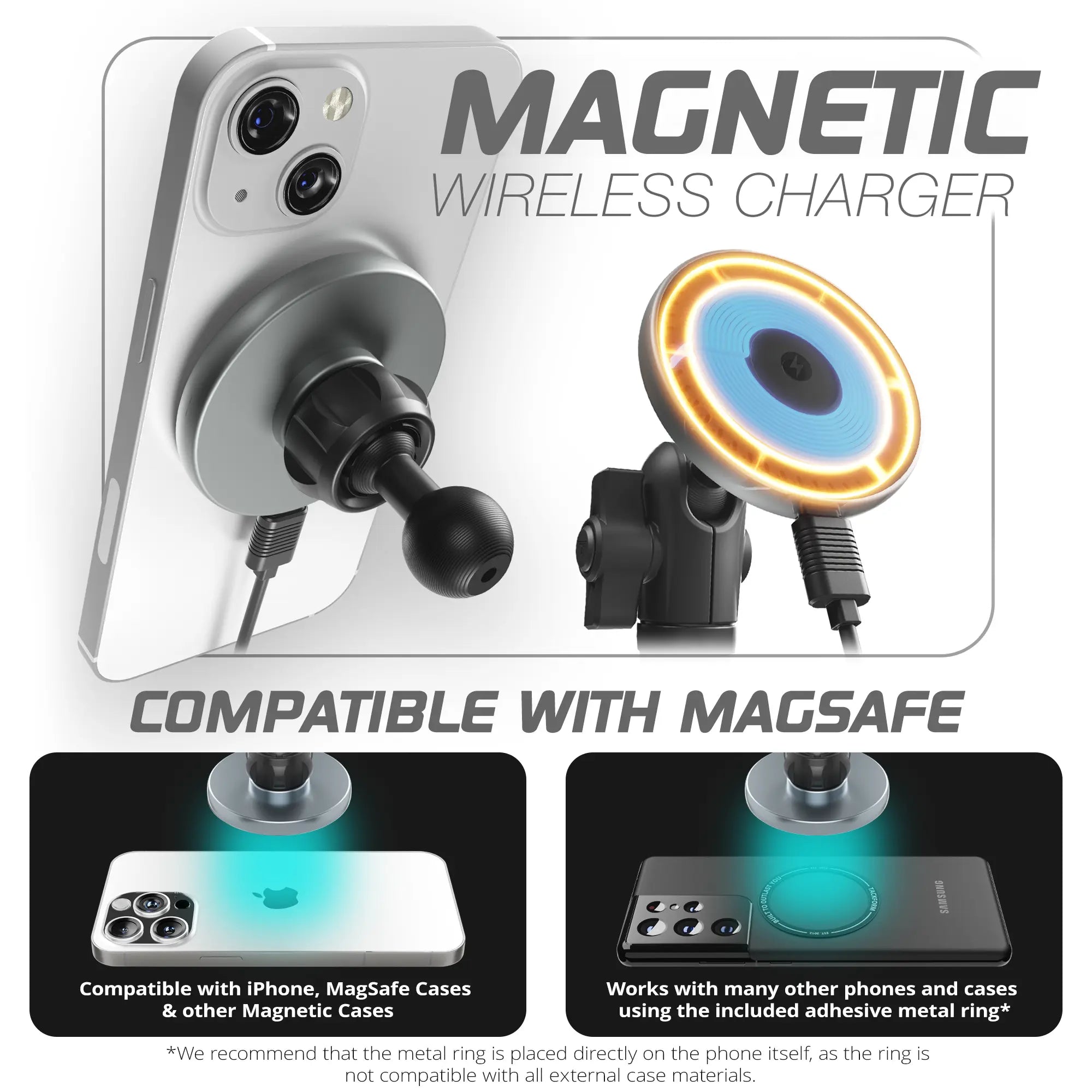 LINK™ Vent Mount Bracket With MagSafe Charging Phone Holder | Choose Your Arm Length | 2021-2026 Ford F-150/Raptor & 2023-2026 Ford Super Duty