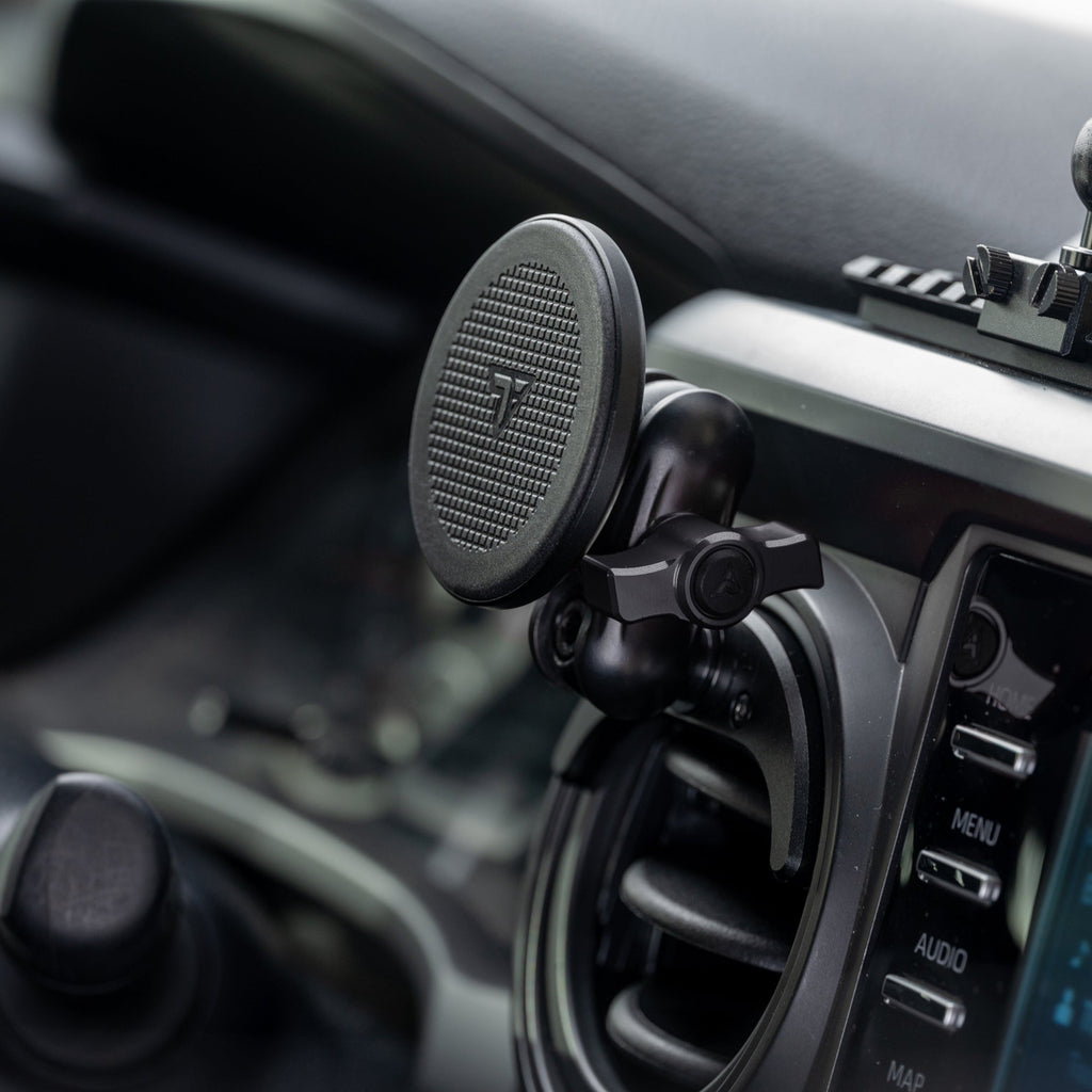LINK™ Vent Mount Bracket With Qi2/MagSafe Charging and Cooling Phone Holder | Choose Your Arm Length | 2016-2023 Toyota Tacoma and 2014-2021 Toyota Tundra