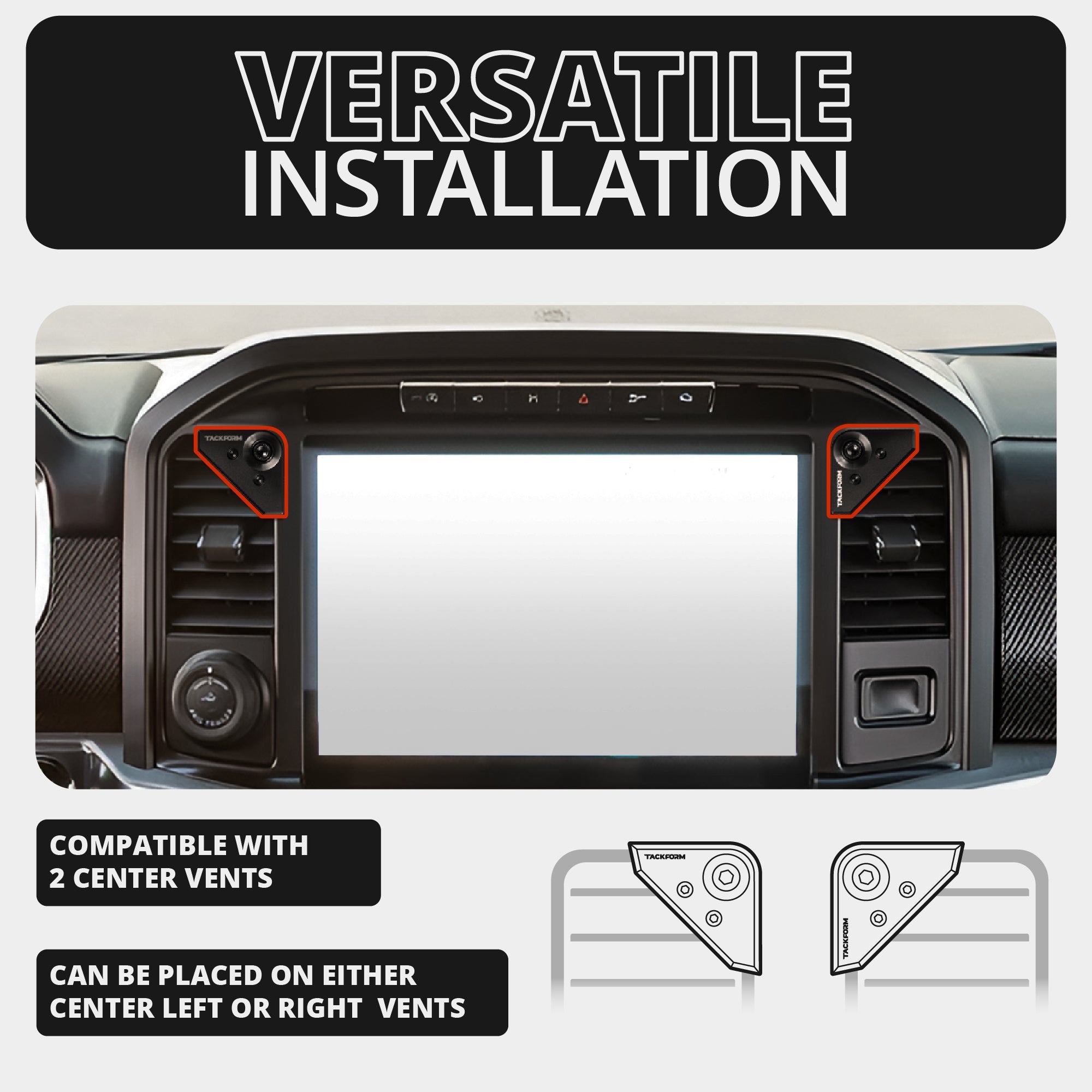 LINK™ Vent Mount Bracket With Quad Lock Magnetic Phone Holder | 2021-2026 Ford F-150/Raptor & 2023-2026 Ford Super Duty