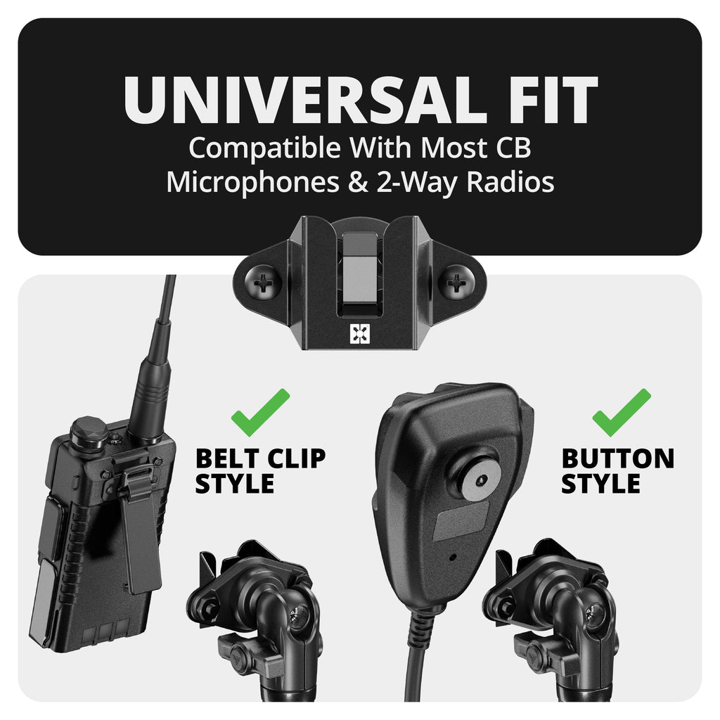 TRAXX™ - Slim Track Dash Bracket With 20LITE Phone & CB Microphone Mounts | 2016 - 2023 Toyota Tacoma