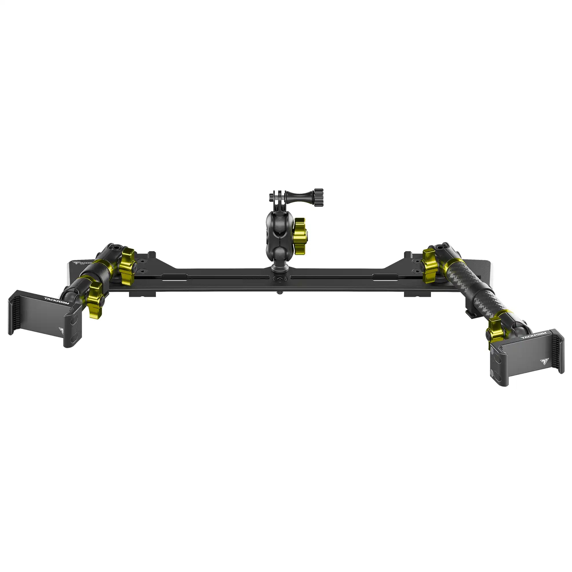 TRAXX™ - Slim Track Dash Bracket With Dual 20LITE Phone Mounts & GoPro Mount | 2021-2026 Ford Bronco & Bronco Raptor (Non-Sport)