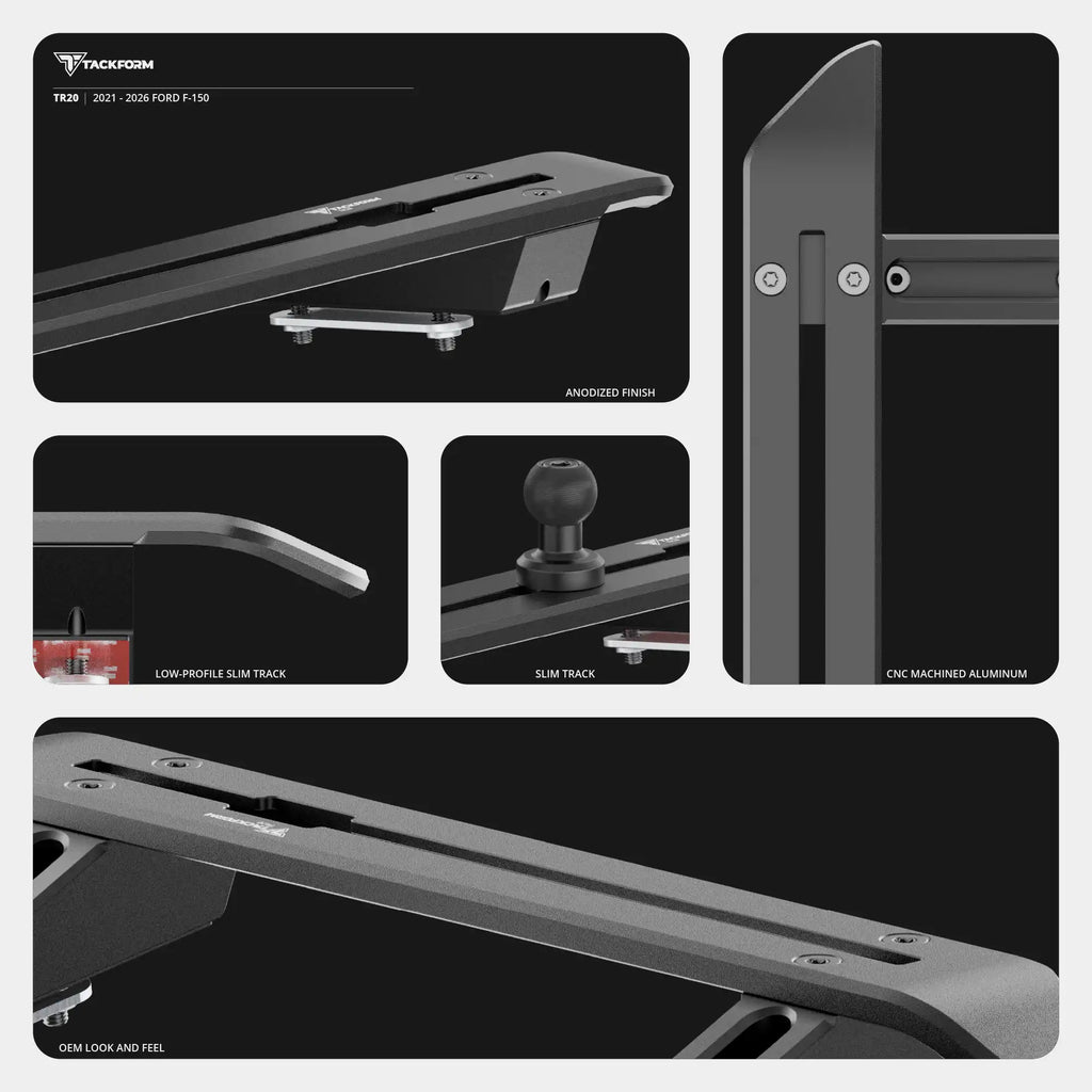 TRAXX™ - Slim Track Dash Bracket With MagSafe Charging Phone Mount | 2021+ Ford F-150 (See Compatibility Info For Specific Year/Trim Fitment Details)