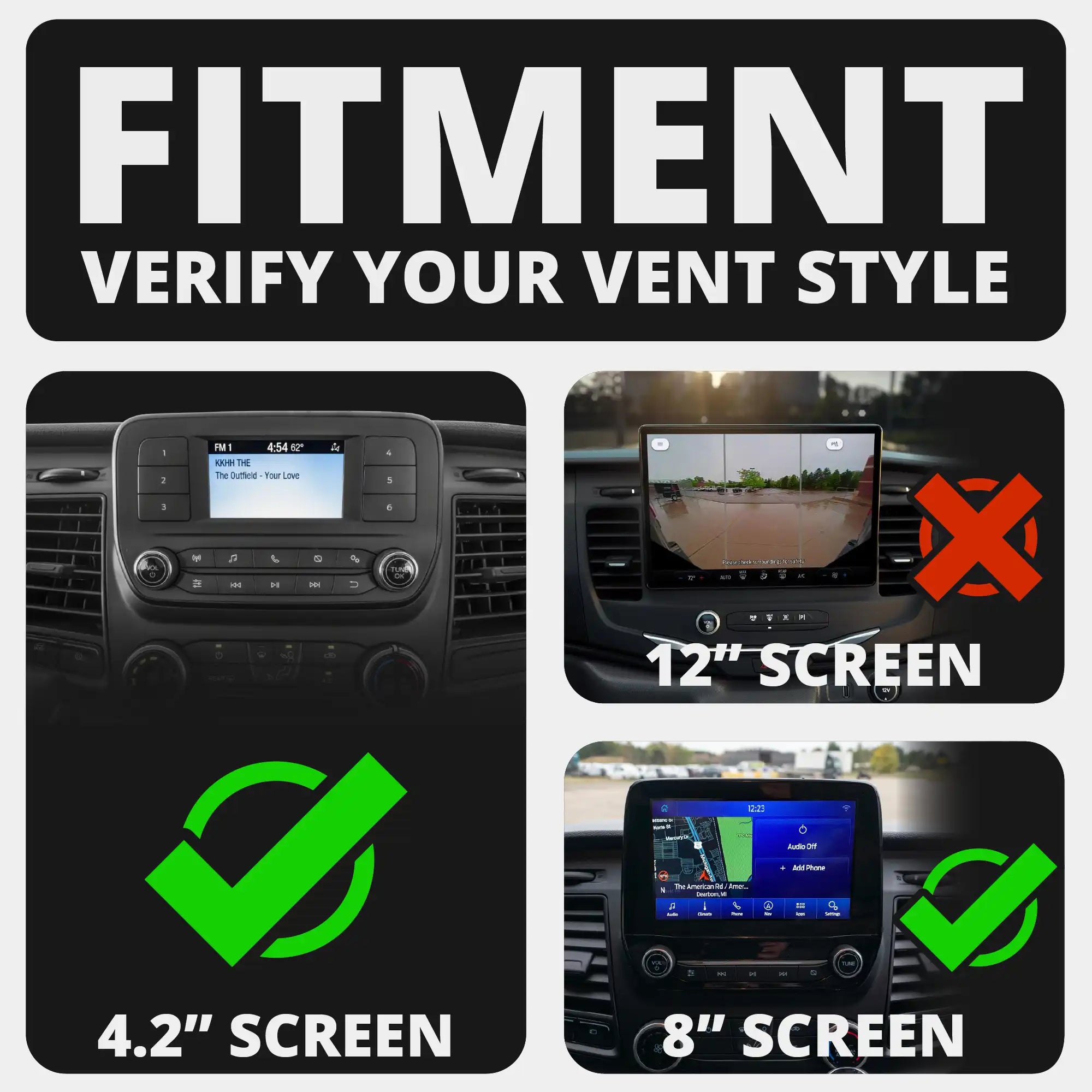 LINK™ Vent Mount Bracket With Qi2/MagSafe Charging and Cooling Phone Holder | 3.5" Arm | 2020+ Ford Transit (Not Compatible With Transit Connect)