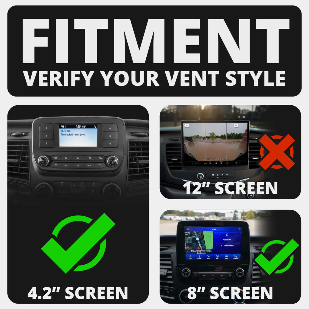LINK™ Vent Mount Bracket With 20LITE Phone Holder | 3.5" Arm | 2020+ Ford Transit (Not Compatible With Transit Connect)